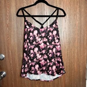 Ted Baker Floral Lace Satin Pajama Set • 2-pc Cami & Shorts • XL • NWT